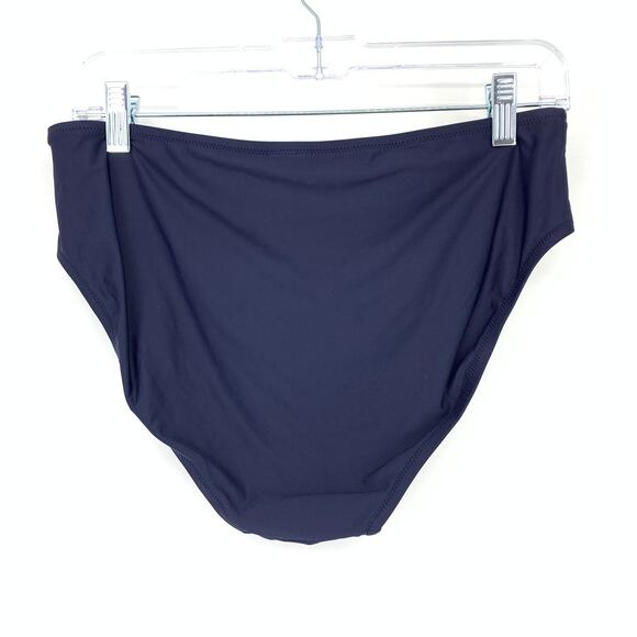 J.Crew Bikini Brief Bottom Full Coverage Womens Size Medium Navy Blue NEW - Picture 2 of 7